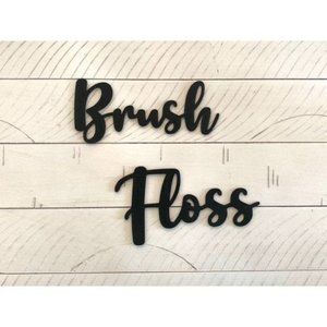Floss and Brush Wall Art